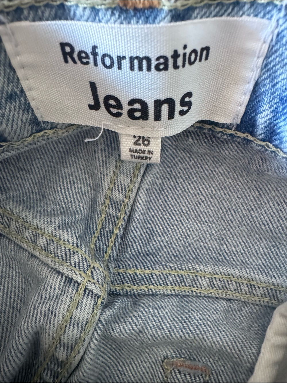 Reformation Val 90’s Mid Rise Straight Jeans 26x30” - Picture 3 of 4